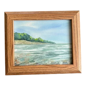 Framed Signed Original Watercolor Painting “Rock Hound Heaven”