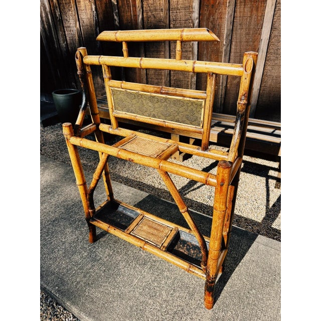 Late 19th Century c.1880 Tiger Bamboo Umbrella Stand Aesthetic Movement For Sale - Image 5 of 13