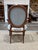 Wood Pair of Antique Louis XVI Style Fauteuils Carved Walnut Arm Chairs Blue Monkey Palm Toile For Sale - Image 7 of 7