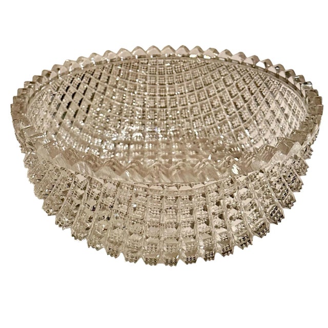 American Early 1900s Cut Glass Bowl For Sale - Image 3 of 5