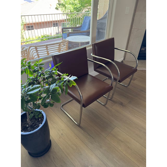 Vintage Knoll International Mies Van Der Rohe Dining Chairs — Set of 6 For Sale - Image 11 of 15