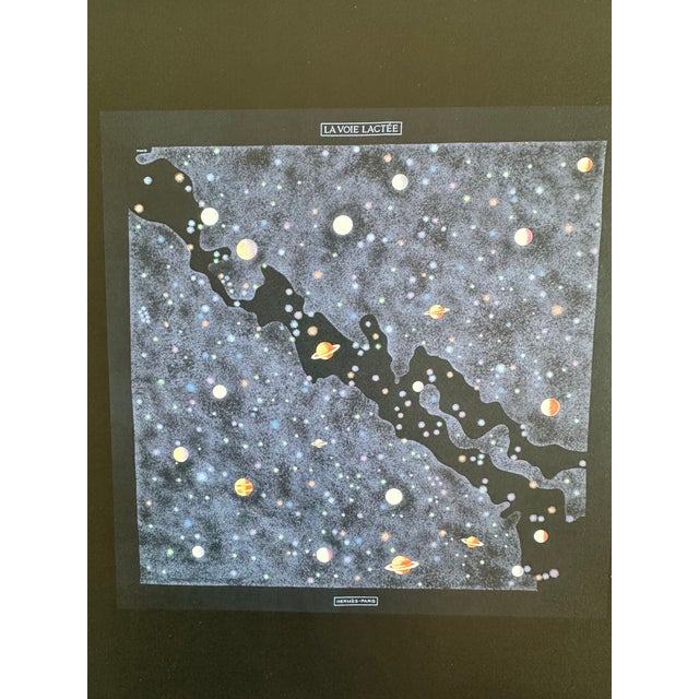 2000 - 2009 Authentic Oigional Hermès “La Voie Lactée” Framed Art Print in Gold Frame Art Advirtisement For Sale - Image 5 of 6