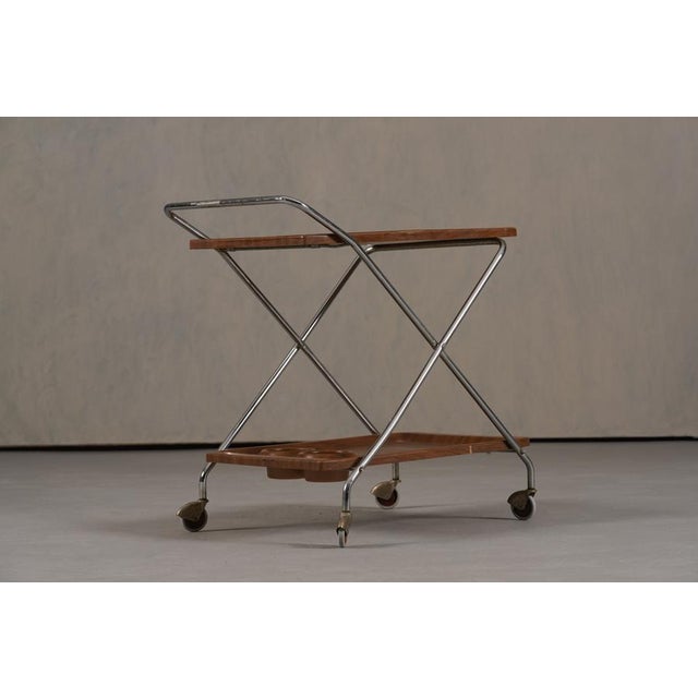 Vintage Aluminium and Plastic Bar Cart, Italy, 1970s For Sale - Image 6 of 9