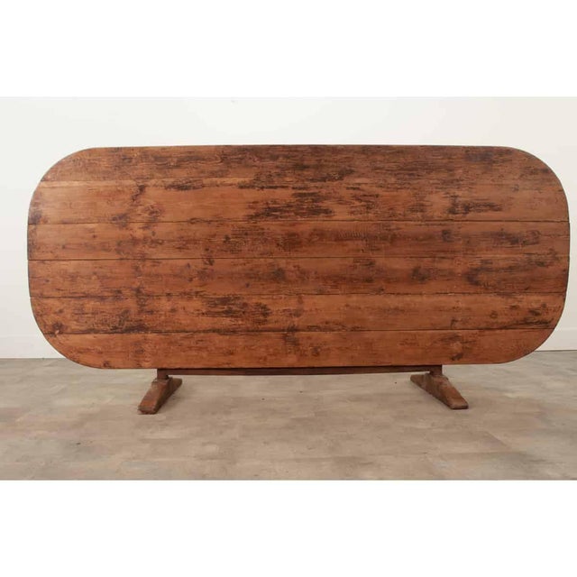 French 19th Century Pine Vendange Wine Tasting Table For Sale - Image 4 of 11