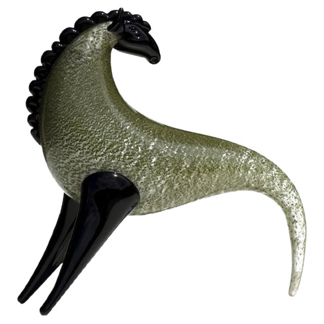 Vintage Glass Horse by Toni Zuccheri for Barovier & Toso, 1988 For Sale