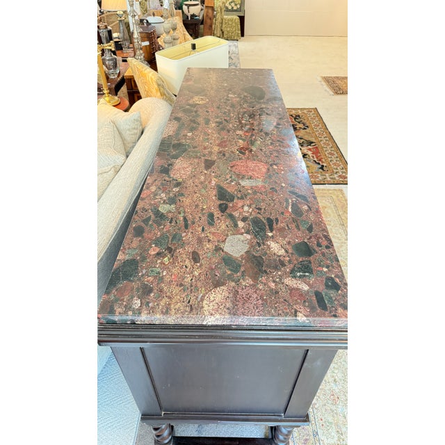 Mission Buffet/Server With Added Granite Top For Sale - Image 12 of 14