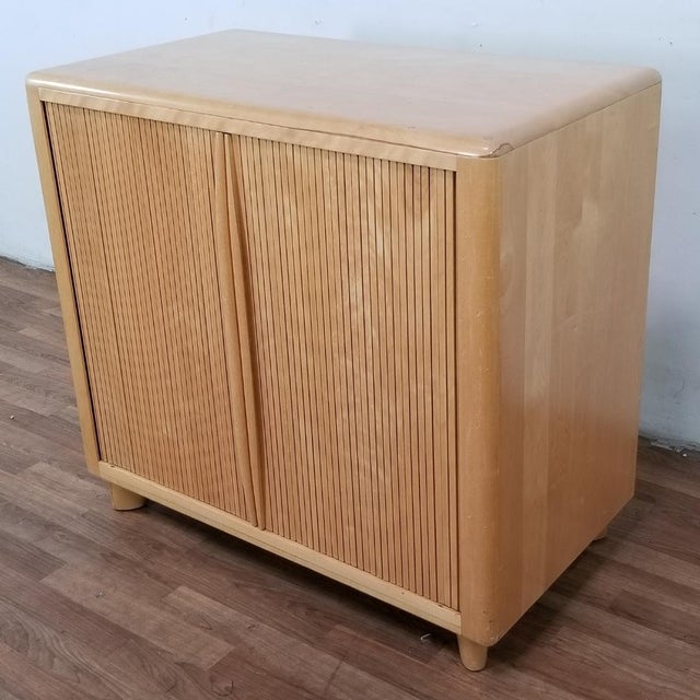 Heywood Wakefield Accordion Door Cabinet | Chairish