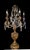 Vintage French Country Gilt Candelabra Urn 5 Light Table Lamp With Crystal Prisms For Sale - Image 10 of 12