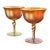 Steuben Aurene Iridescent Art Glass Goblets, Pair For Sale