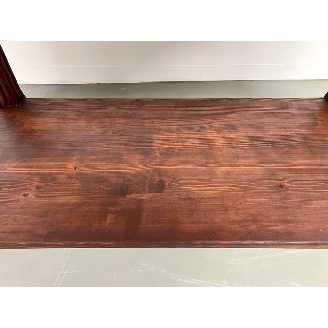 Small Pine Drapery Table, 1950s For Sale - Image 12 of 18