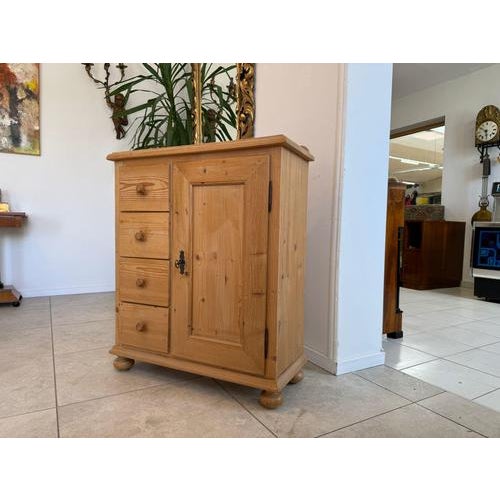 Alpine Biedermeier Style Rustic Bread Cupboard For Sale - Image 3 of 9