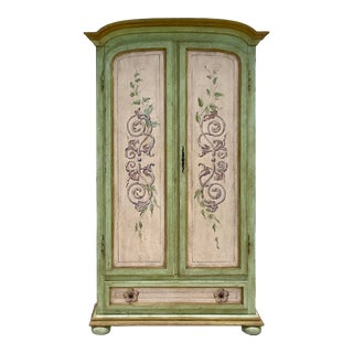Vintage Hand Painted Armoire For Sale