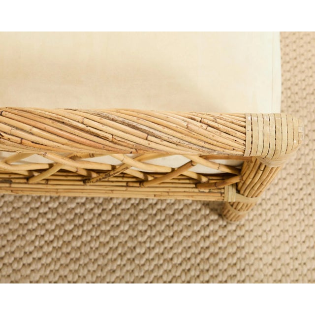 McGuire Organic Modern Rattan Sofa For Sale - Image 9 of 12