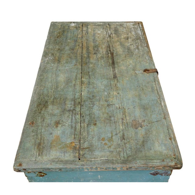 Swedish Painted Pine Coffer, 1860 For Sale - Image 9 of 12