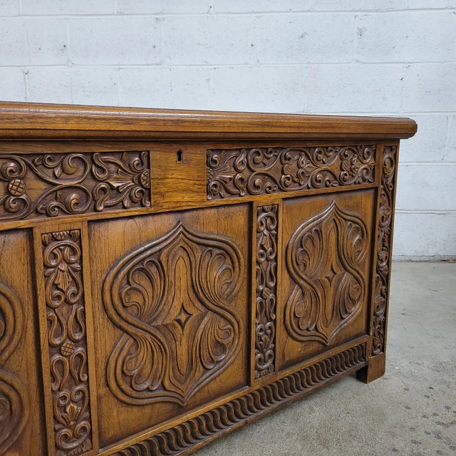 Early 20th Century Carved Trunk For Sale - Image 10 of 12