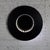Fabulous vintage Modern to Postmodern infinity vortex wall mirror composed of a round black laminate frame, smoky toned...