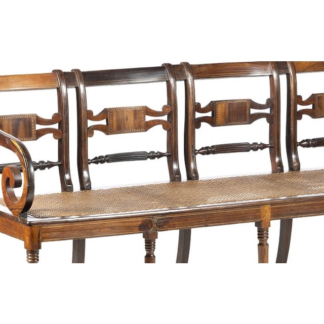 Queen Maria style sofa in Noble Wood - 19th century. Portuguese, 19th century; made of Noble Wood with Noble Wood inlays....