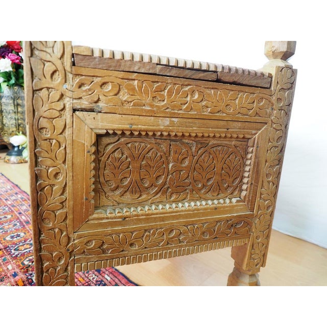 Vintage Afghan Chest in Wood, 1930s For Sale - Image 14 of 17