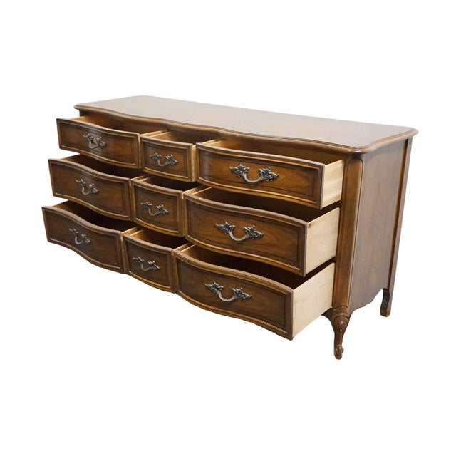 Dixie Furniture Solid Cherry Country French Provincial 62" Triple Dresser 355-233 For Sale In Kansas City - Image 6 of 13