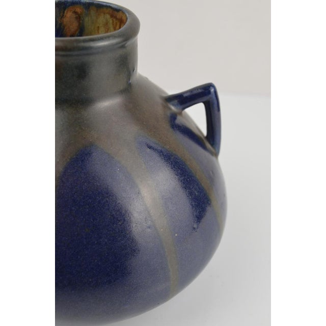Art Deco Blue Glazed Stoneware Vase by Léon Pointu, France 1920s For Sale - Image 6 of 14