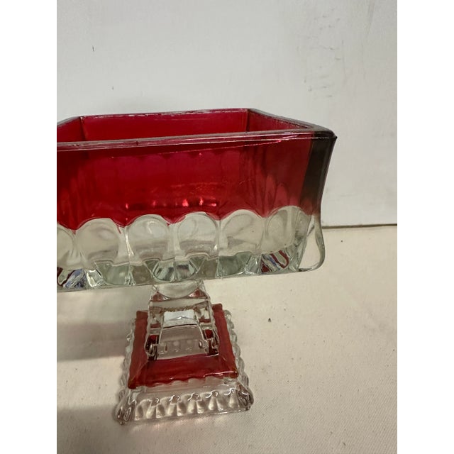 1970s Glass Candy Pedestal Dish For Sale - Image 4 of 6