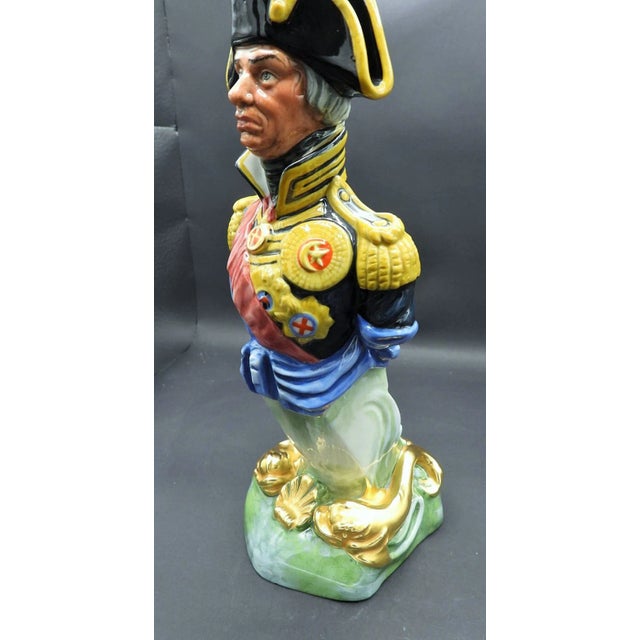 This marvelous Royal Doulton HMS Trafalgar Admiral Horatio Nelson figurehead figurine is created in gorgeous white...