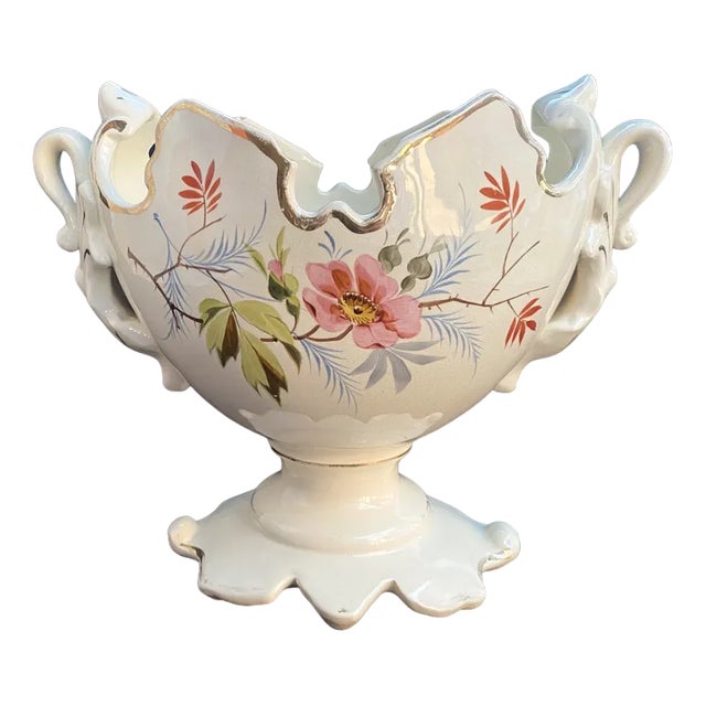 Vintage French Ceramic Planter, 1950 For Sale