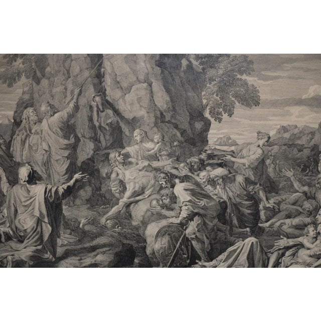 Traditional Moses Strikes the Rock Louvre Museum Old Master Etching Late 19th Century For Sale - Image 3 of 9