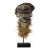 Early 20th Century Bearded Pende Mask with Woven Hood For Sale