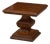 Vintage Solid Wood Square Pedestal Side Table With Carved Base – Traditional Accent Table For Sale