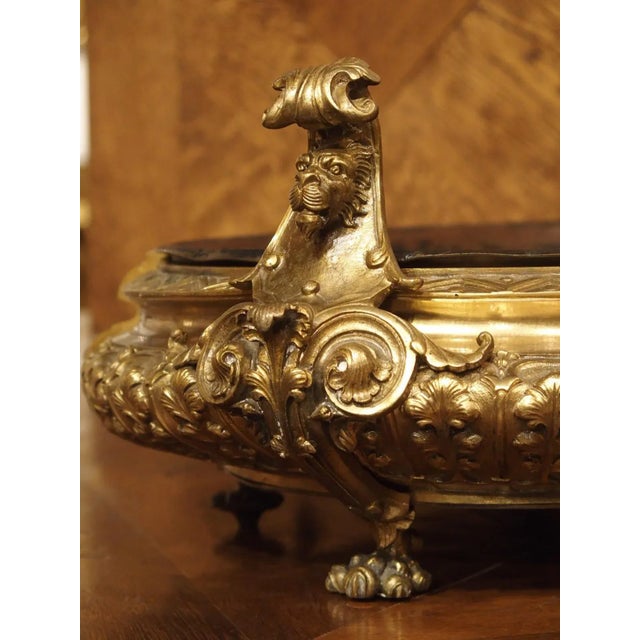 Metal Neoclassical Gilt Bronze Jardiniere From France, Circa 1850 For Sale - Image 7 of 13
