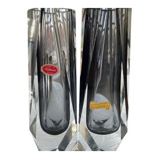 Vintage Murano glass Vases // midcentury art glass // Seguso // midcentury modern // Collectible glassware For Sale