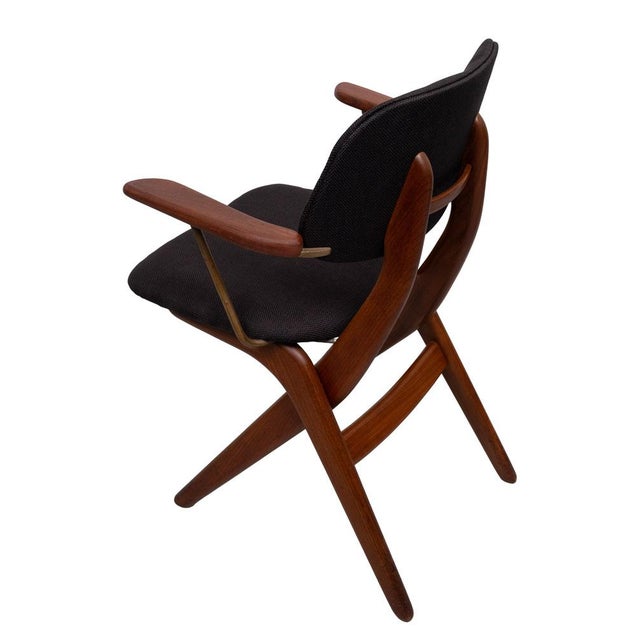 Dutch Scissors Dining Chairs by Louis van Teeffelen for WéBé, 1950s, Set of 5 For Sale - Image 15 of 18