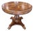 Vintage Mahogany Compass Star Inlaid Accent Table With Carved Pedestal Base For Sale