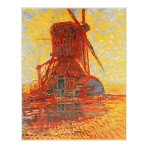 1994 After Piet Mondrian "Windmill in the Sun", First German Edition Poster