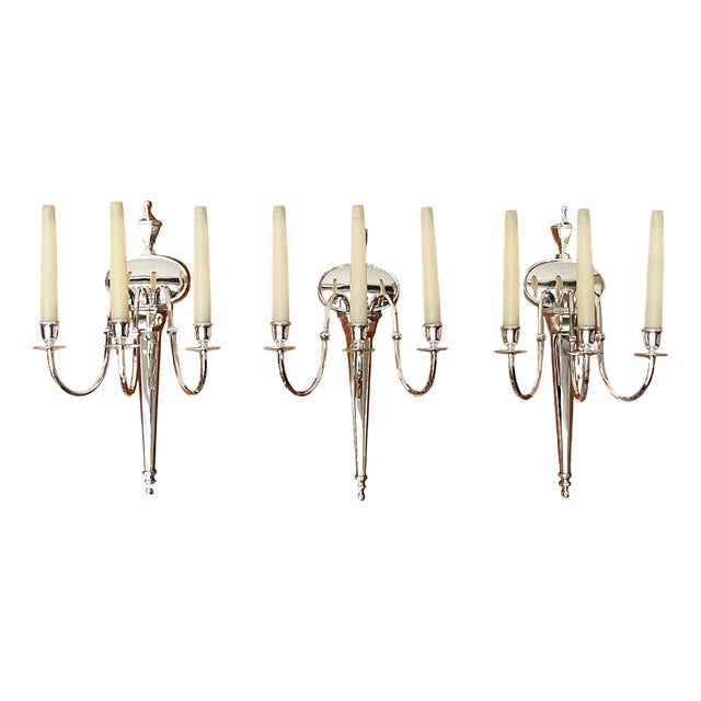 Vintage Neo-Classical Hollywood Regency Italian Sconces, Set of 3 For Sale