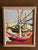 Textile Vintage Framed Needlepoint Boats— A Pair For Sale - Image 7 of 18