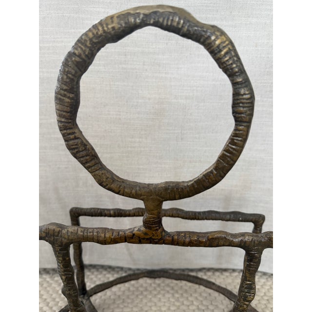 Brass Giacometti-Style Hammered Iron Sithon Magazine Holder by Uttermost For Sale - Image 8 of 9