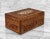 Traditional Vintage Traditional Carved Walnut Inlaid Storage Box For Sale - Image 3 of 8