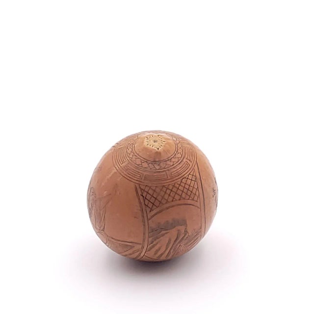 Seed Pod Etched With a Poem and Design, 19th Century For Sale - Image 4 of 8