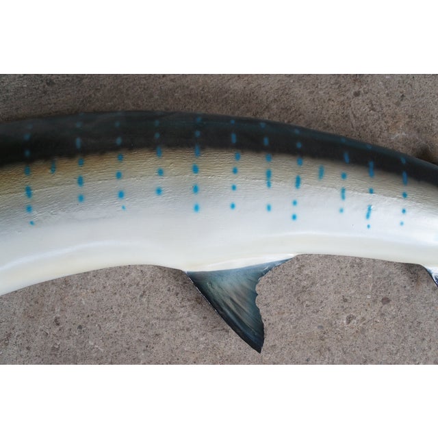 Vintage Late 20th Century Marlin Sailfish Swordfish Replica Taxidermy Fish Mount Lodge Decor