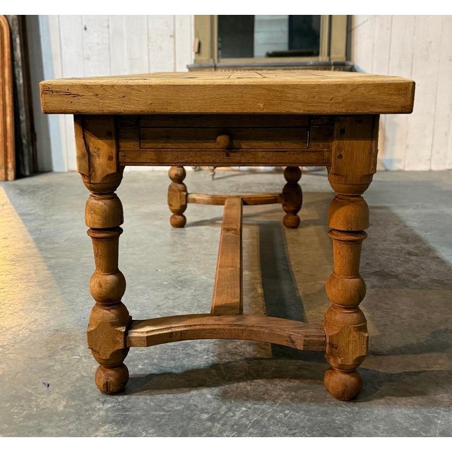 French Oak Farmhouse Dining Table, 1920 For Sale - Image 15 of 18