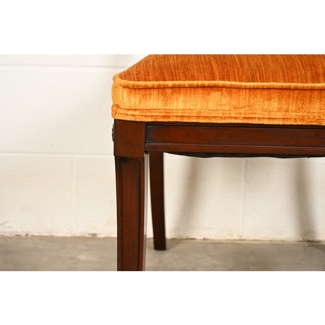 Kittinger Regency Carved Mahogany Side Chairs or Dining Chairs, Pair For Sale - Image 9 of 15
