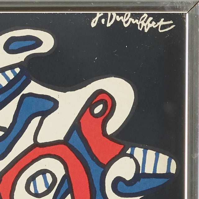 Mid-Century Modern 1960s Vintage Jean Dubuffet “Dix Ans D’art Vivant” Framed Poster For Sale - Image 3 of 4