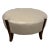 Dorchester Round Ottoman From Eric Cohler Collection by Lee Jofa For Sale