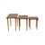 Wood Vintage Nesting Tables in Formica, Walnut and Beech with Conical Legs, 1950s, Set of 3 For Sale - Image 7 of 10