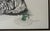 1970s Vintage 1970’s Modernist Framed Etching of a Tiger Drinking From Pond For Sale - Image 5 of 7