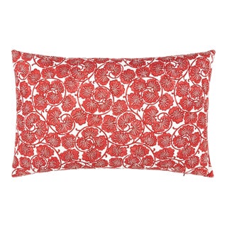 The House Of Scalamandré May Lumbar Pillow In Red For Sale