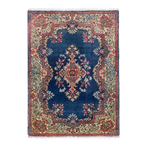 Vintage Mini Kirman Wool Rug
