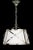 Stealth Nino - Moderne style linen drum shade fixture, crosshatched frame with medallion detail.